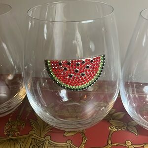 Rachel Zoe watermelon wine glass. Sev styles avail. 1 for $15 each addl $10